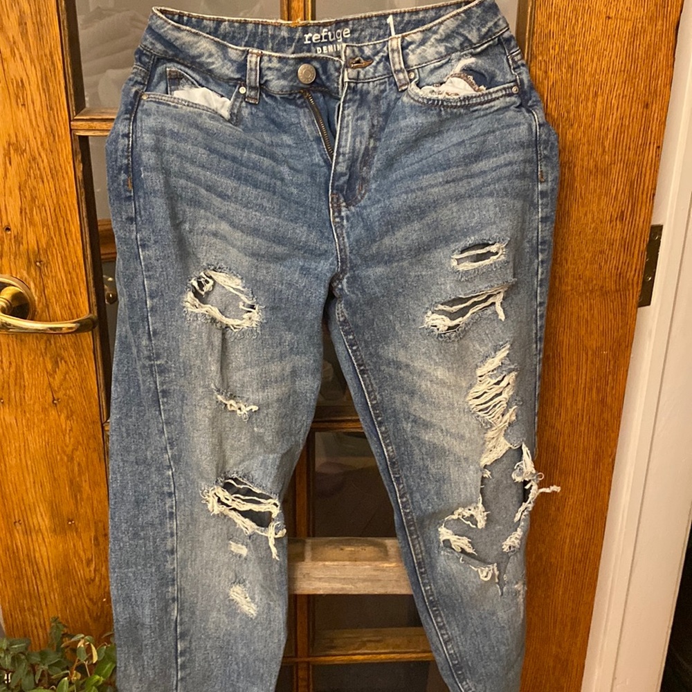 Charlotte Russe mom jeans, high-rise, size 1